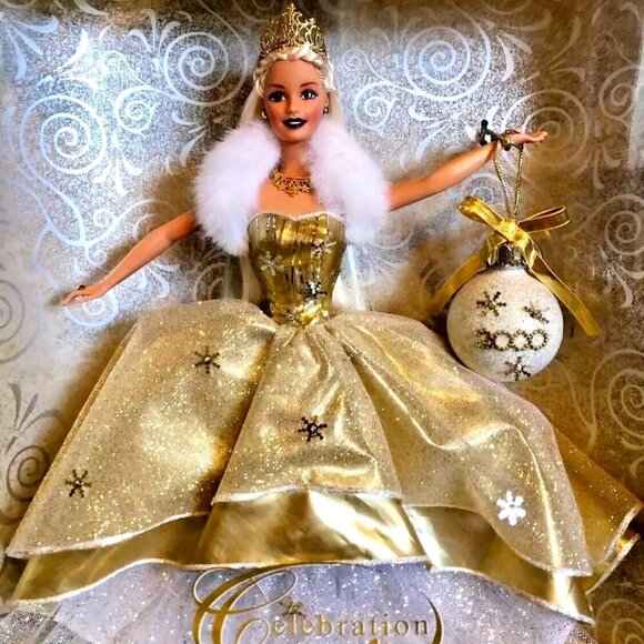 NIB MATTEL Special Edition 2000 CELEBRATION BARBIE DOLL w Millennium Ornament - Picture 1 of 4